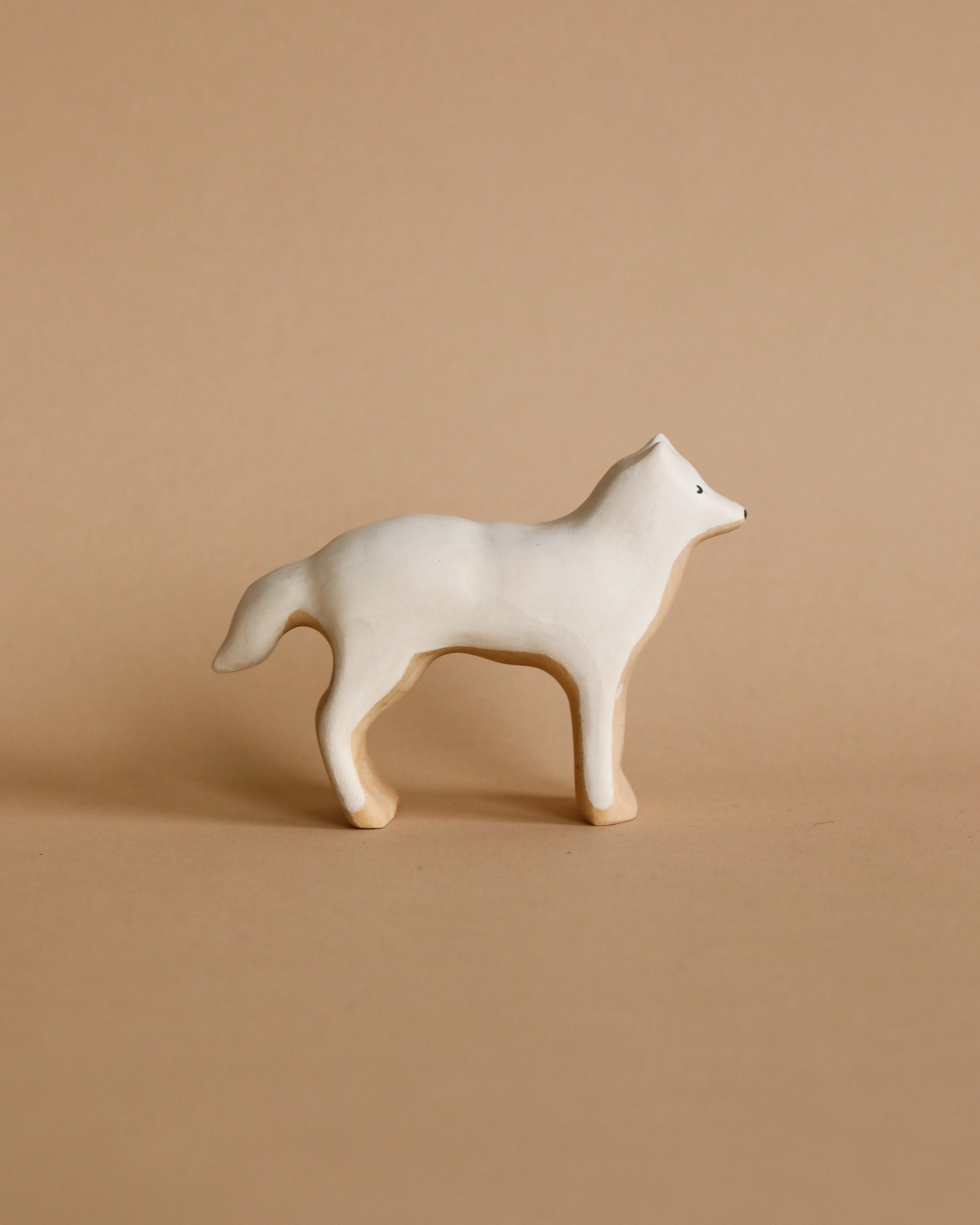 Handmade Wooden Arctic Wolf