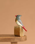 Hand Carved Ornament - Cardinal Bird- Female - 7"H