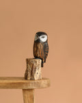 Hand Carved Saw Whet Owl - 10"H