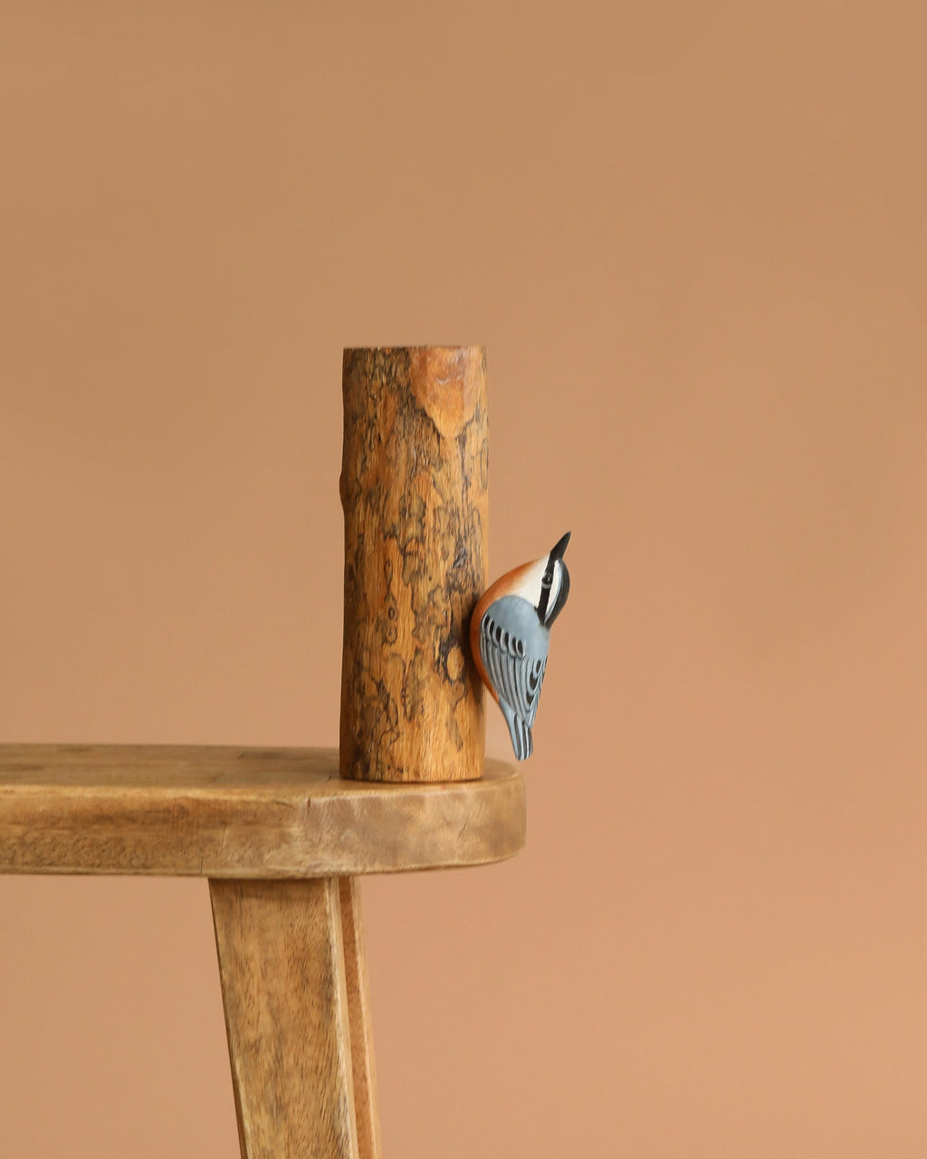 Hand Carved Red Breasted Nuthatch Bird- 8"H