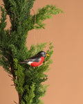 Hand Carved Hanging Ornament - Robin Bird - 2.5"H