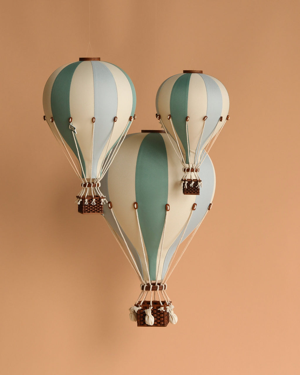 Hot Air Balloon - Mint Green and Grey