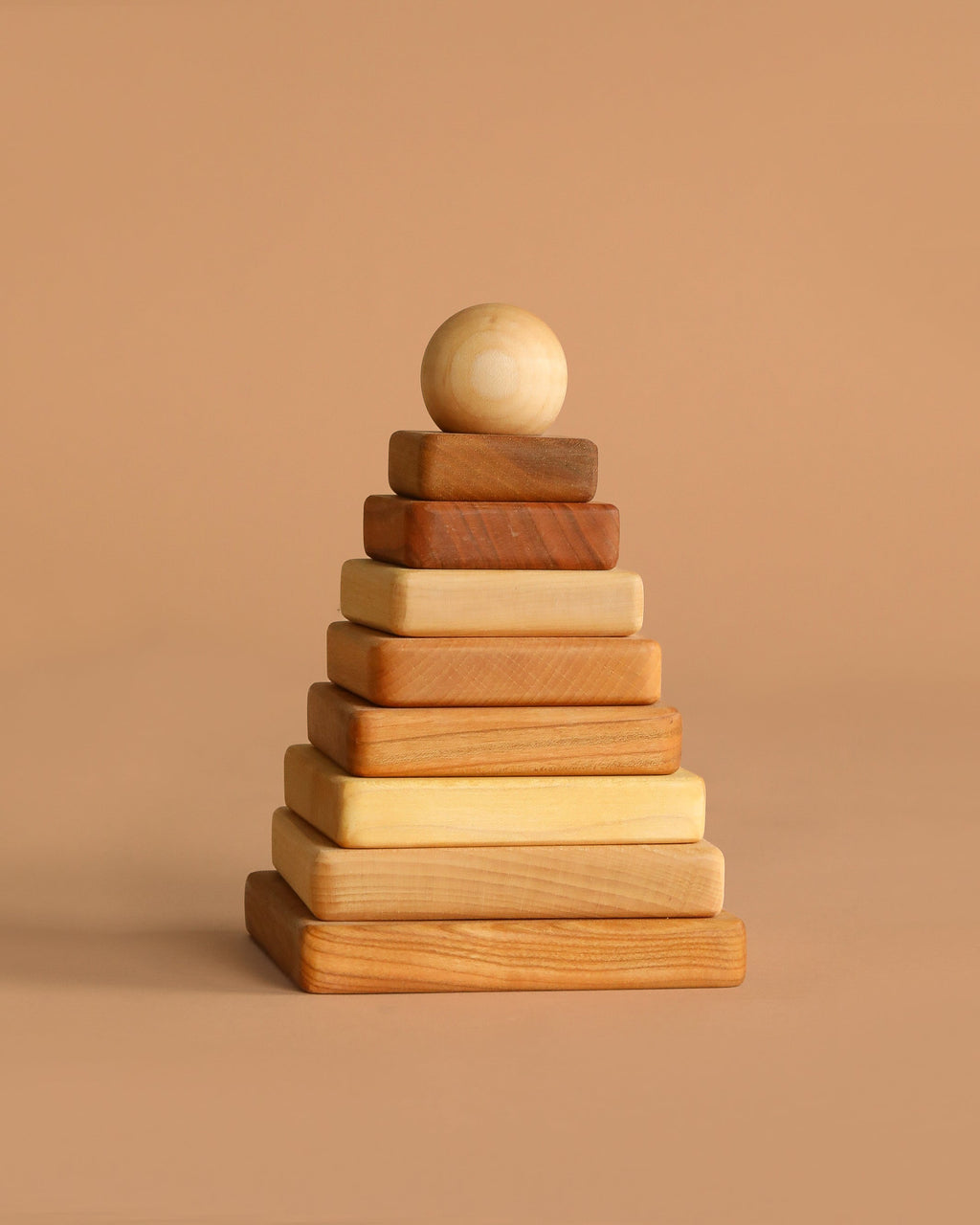 Natural Square Pyramid Stacker