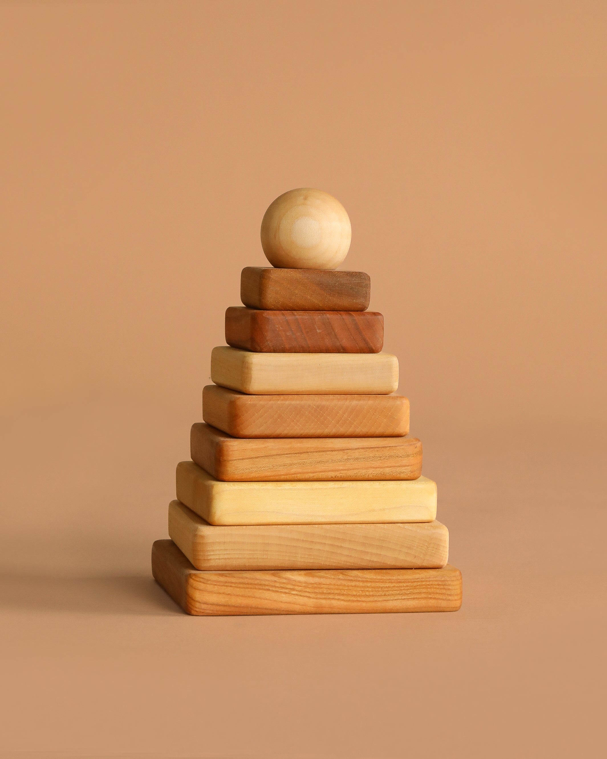 Natural Square Pyramid Stacker