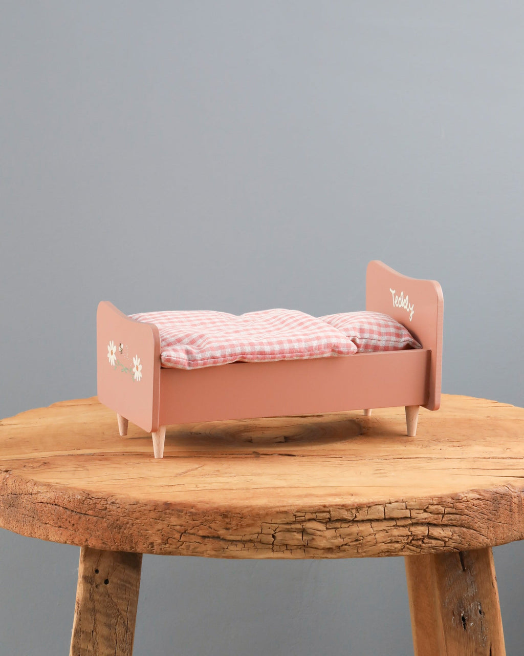 Wooden Bed for Teddy Mum - Rose