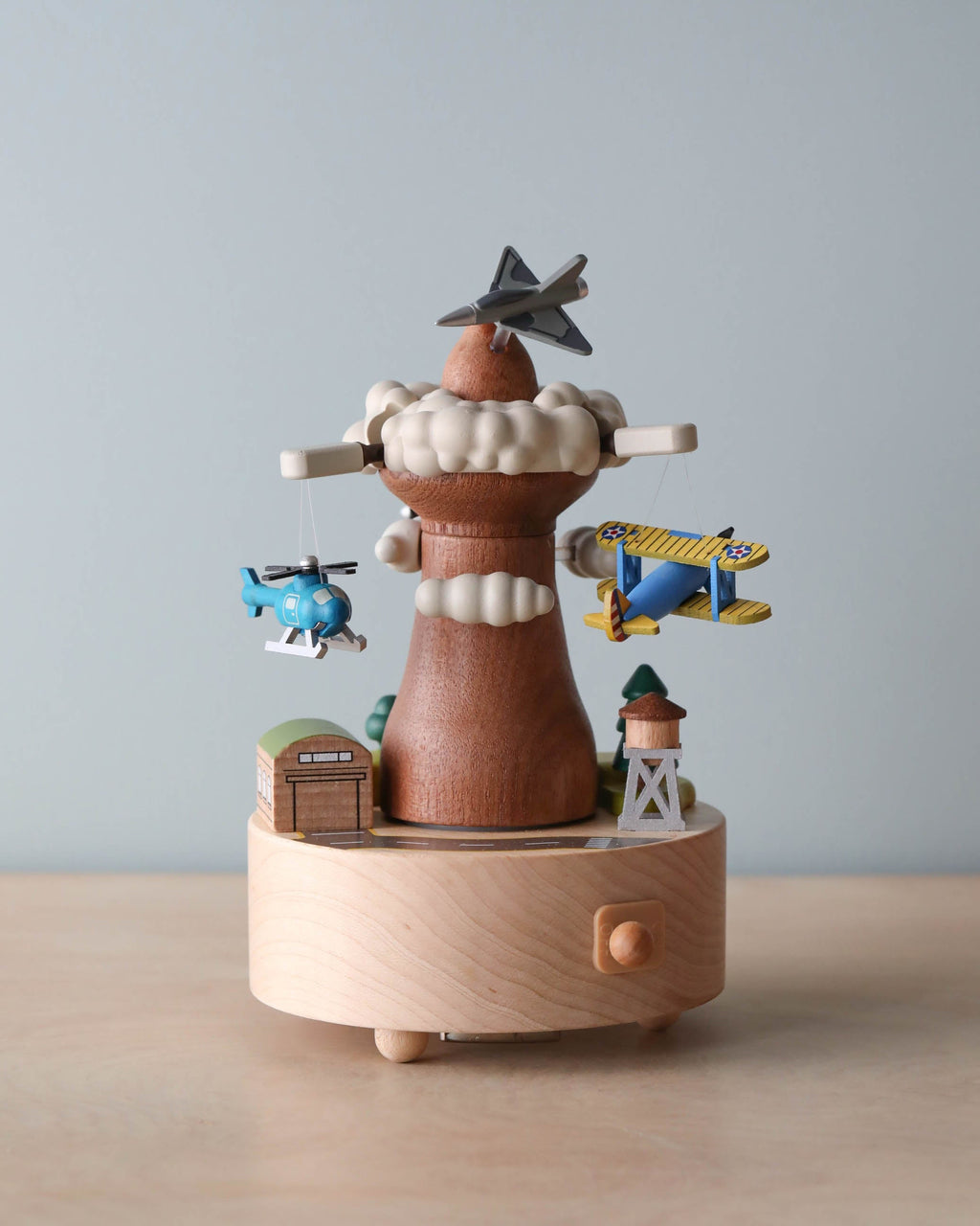 Wooden Airplane Music Box