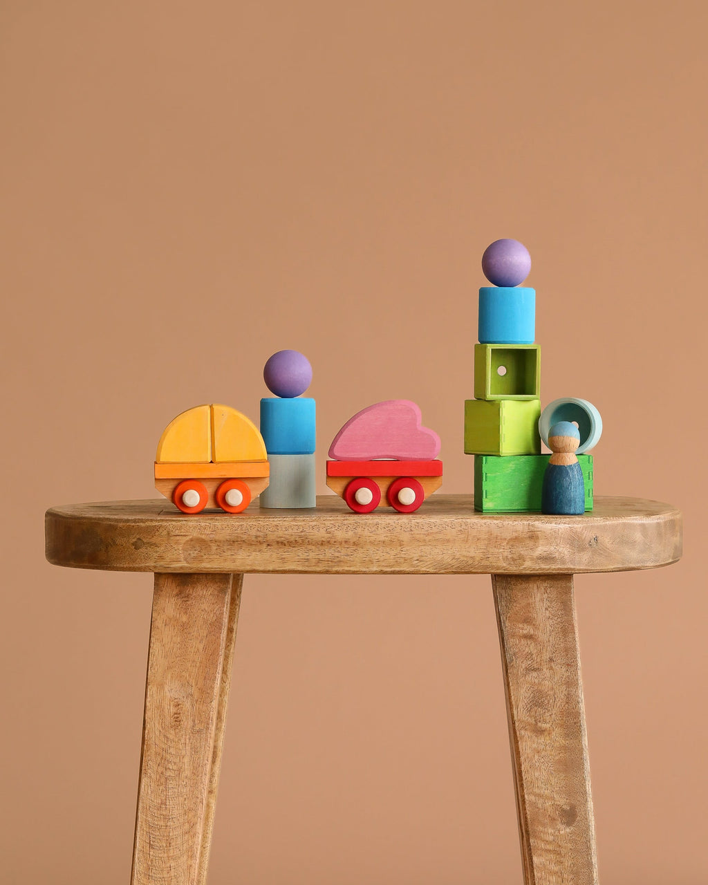 Grimm's Wooden Train Building Set