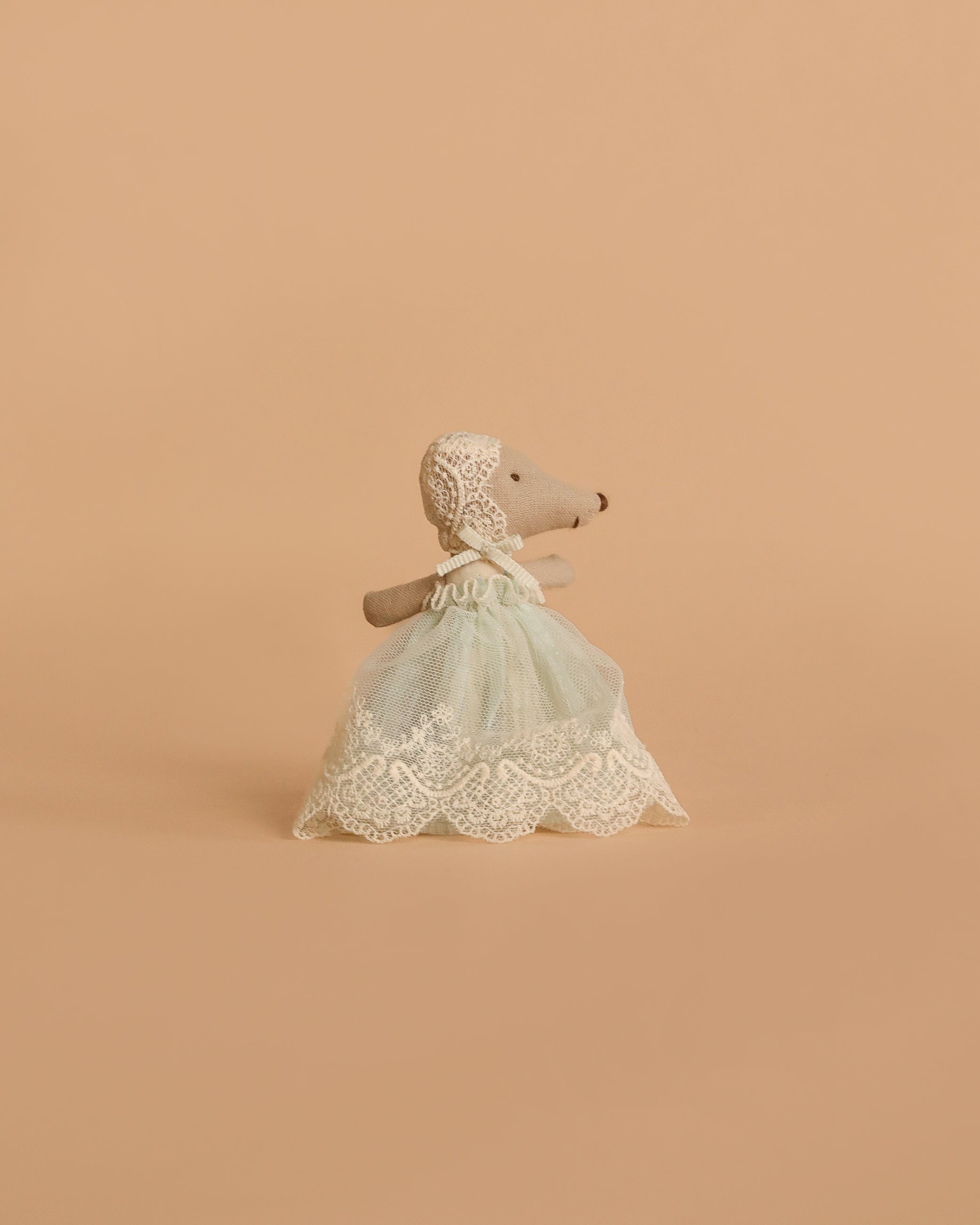 Maileg Baby Mouse in Gown - Mint