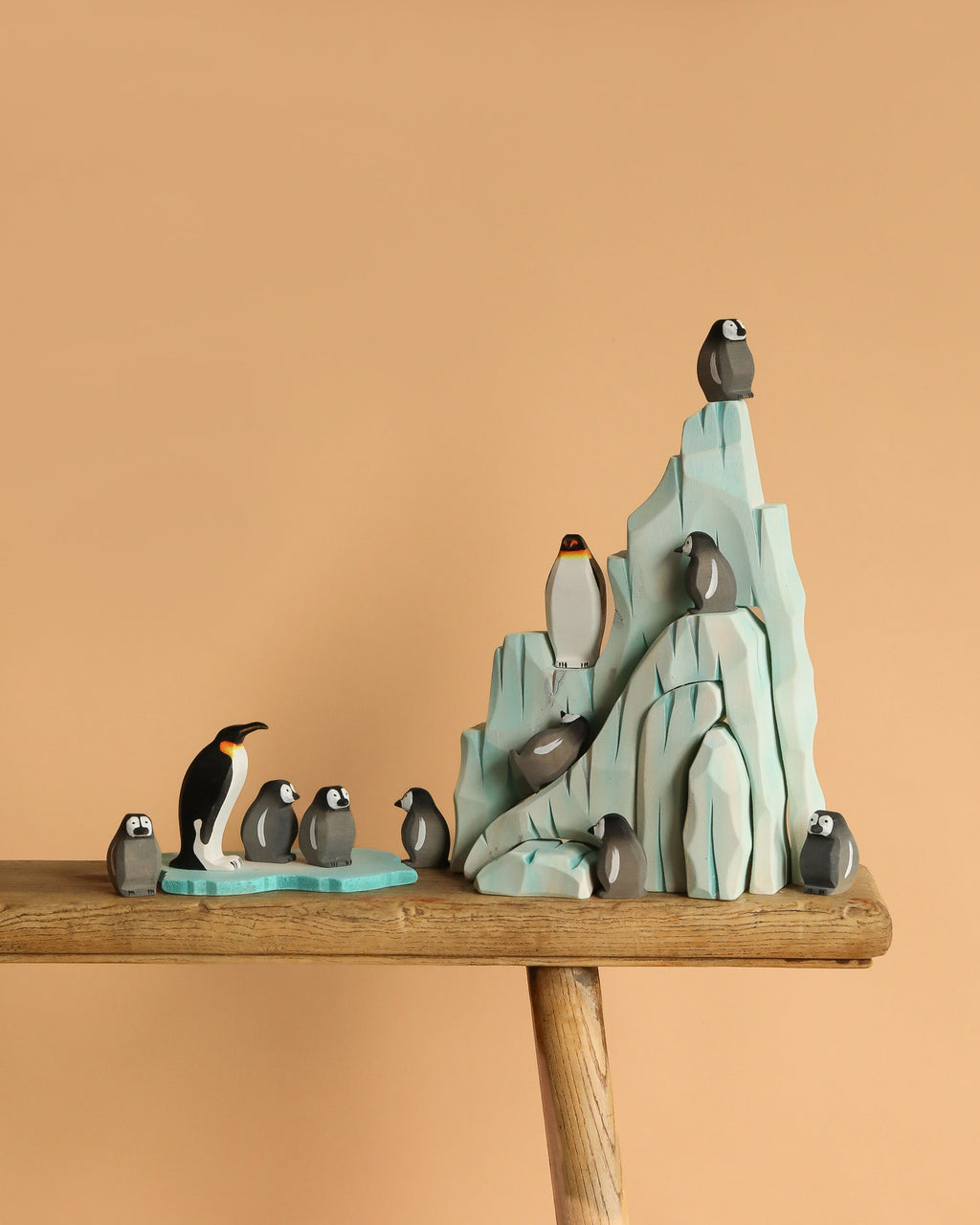 Bumbu Handmade Wooden Penguin Set