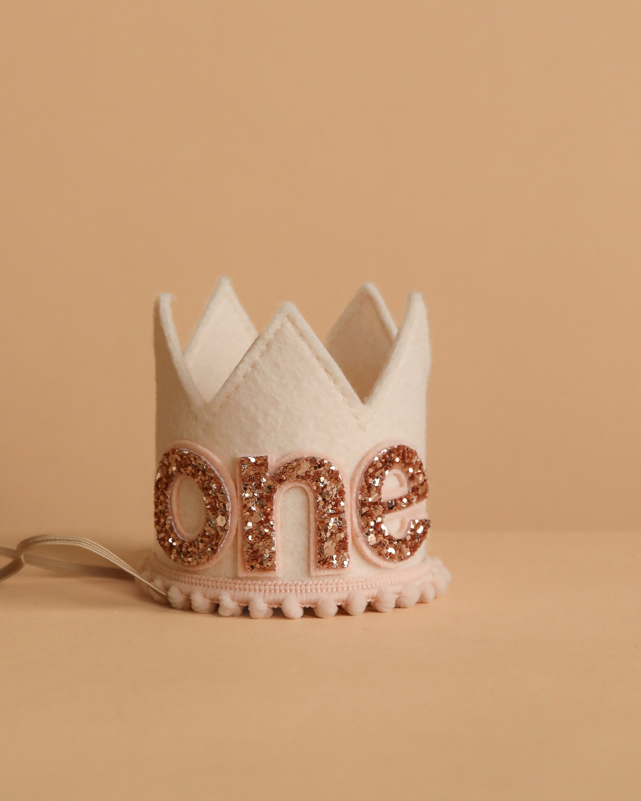 Felt Crown - Linen and Rose