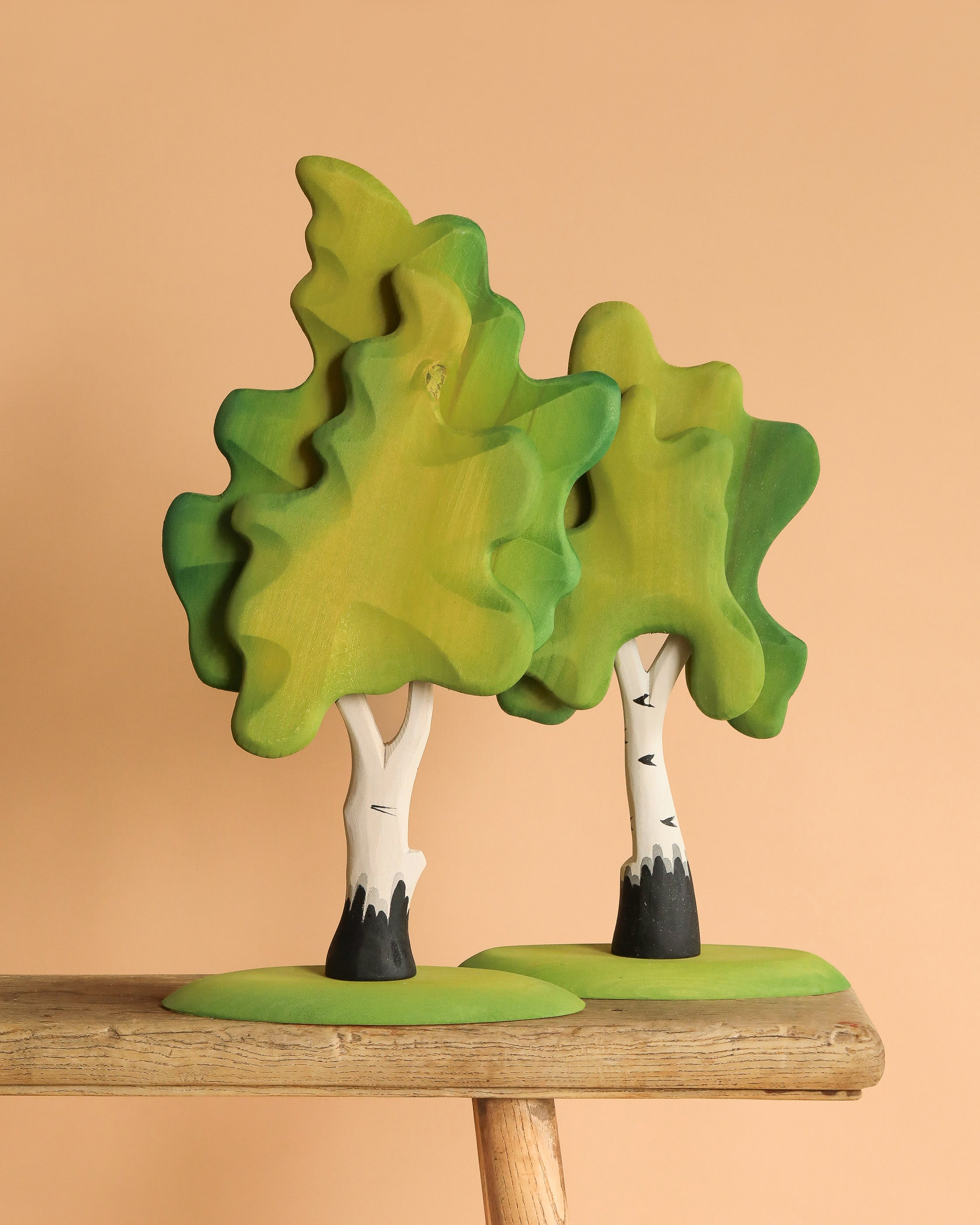 Bumbu Handmade Wooden Extra Large Birch Tree Set