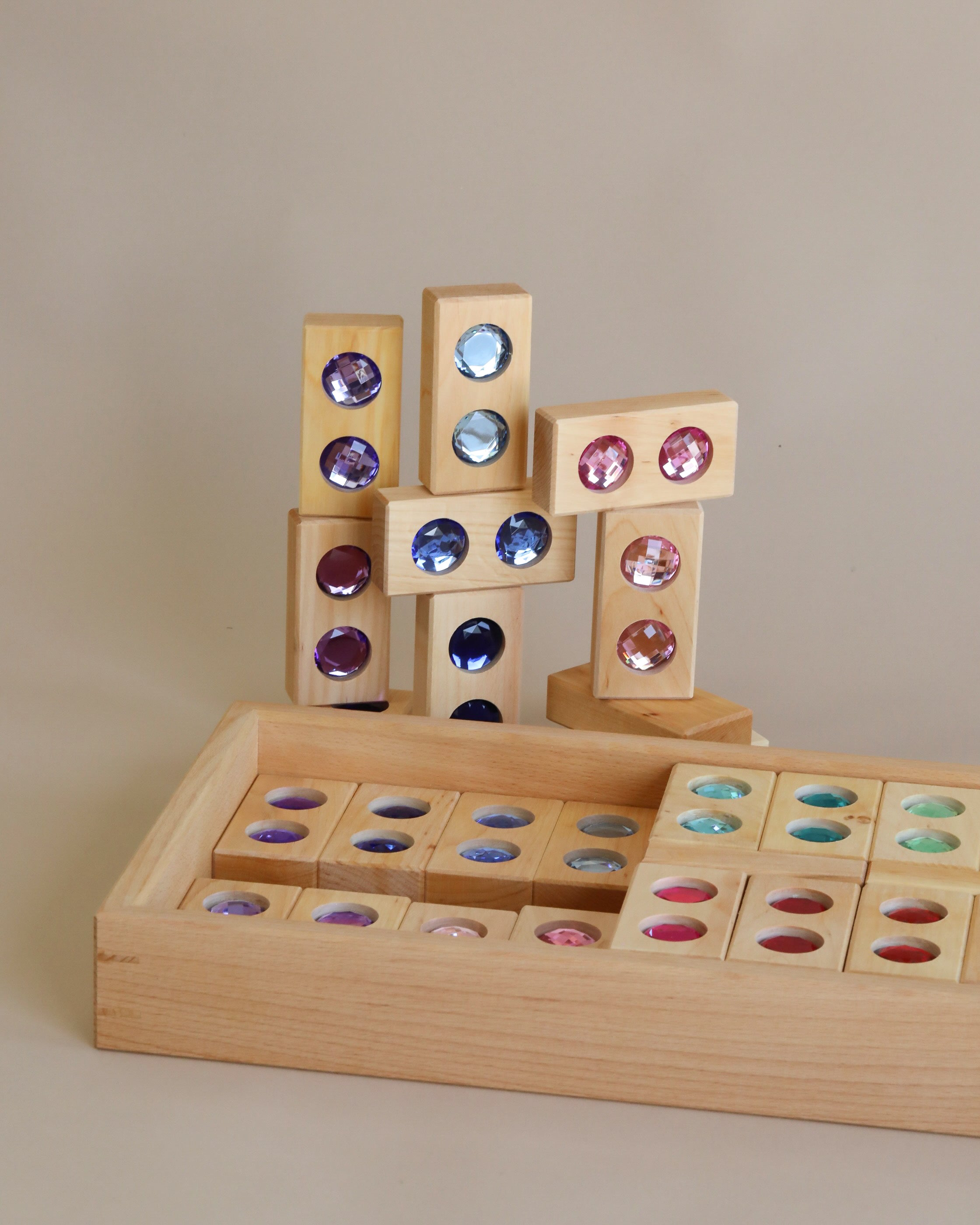 Bauspiel Large Gem Block Set In A Tray