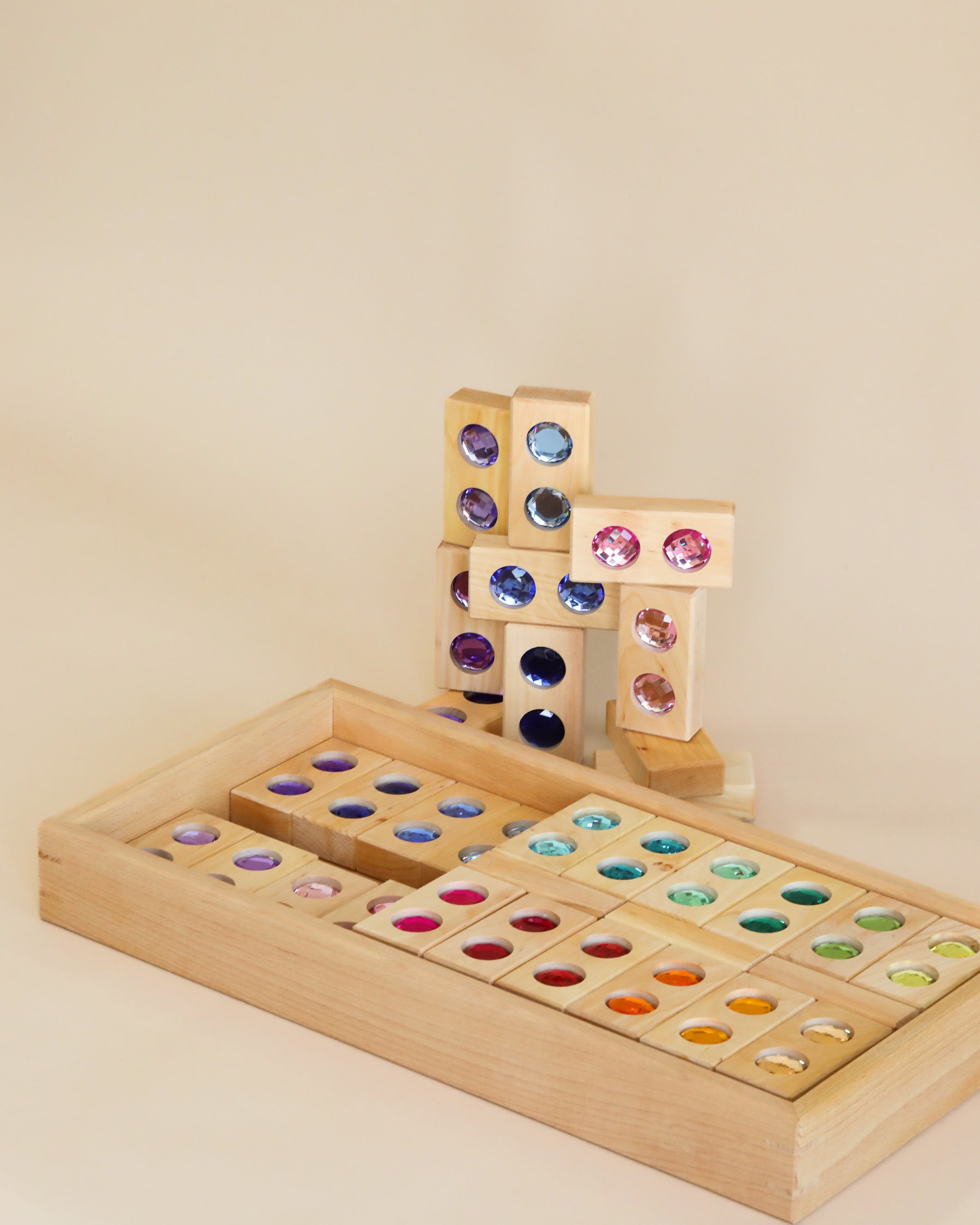 Bauspiel Large Gem Block Set In A Tray
