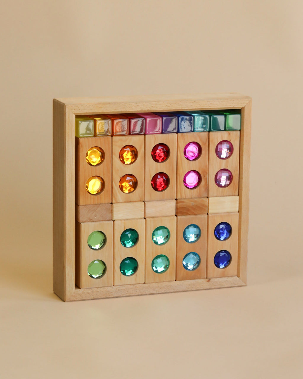 Bauspiel Gem Blocks with Lucent Cubes (45 pieces) - ships in approximately 1-2 weeks