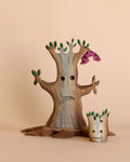 Bumbu Handmade Wooden Halloween Trees With Hanging Bat