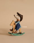 Maileg Cowboy Mouse on Rocking Horse, Little Brother