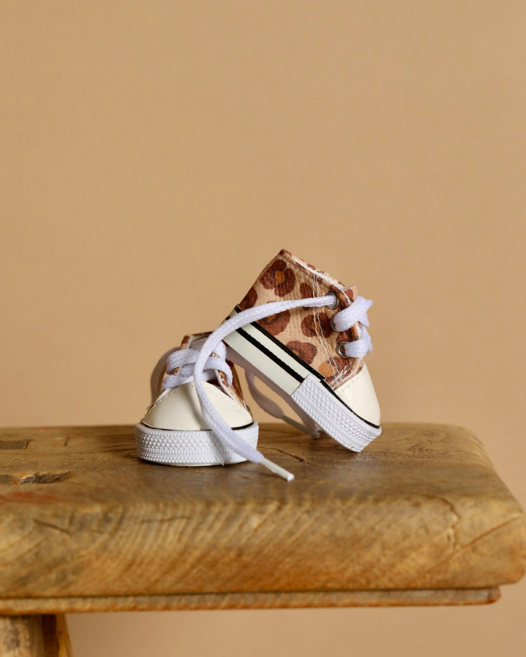 Minikane Doll Shoes | Converse Style Leopard Print Sneakers