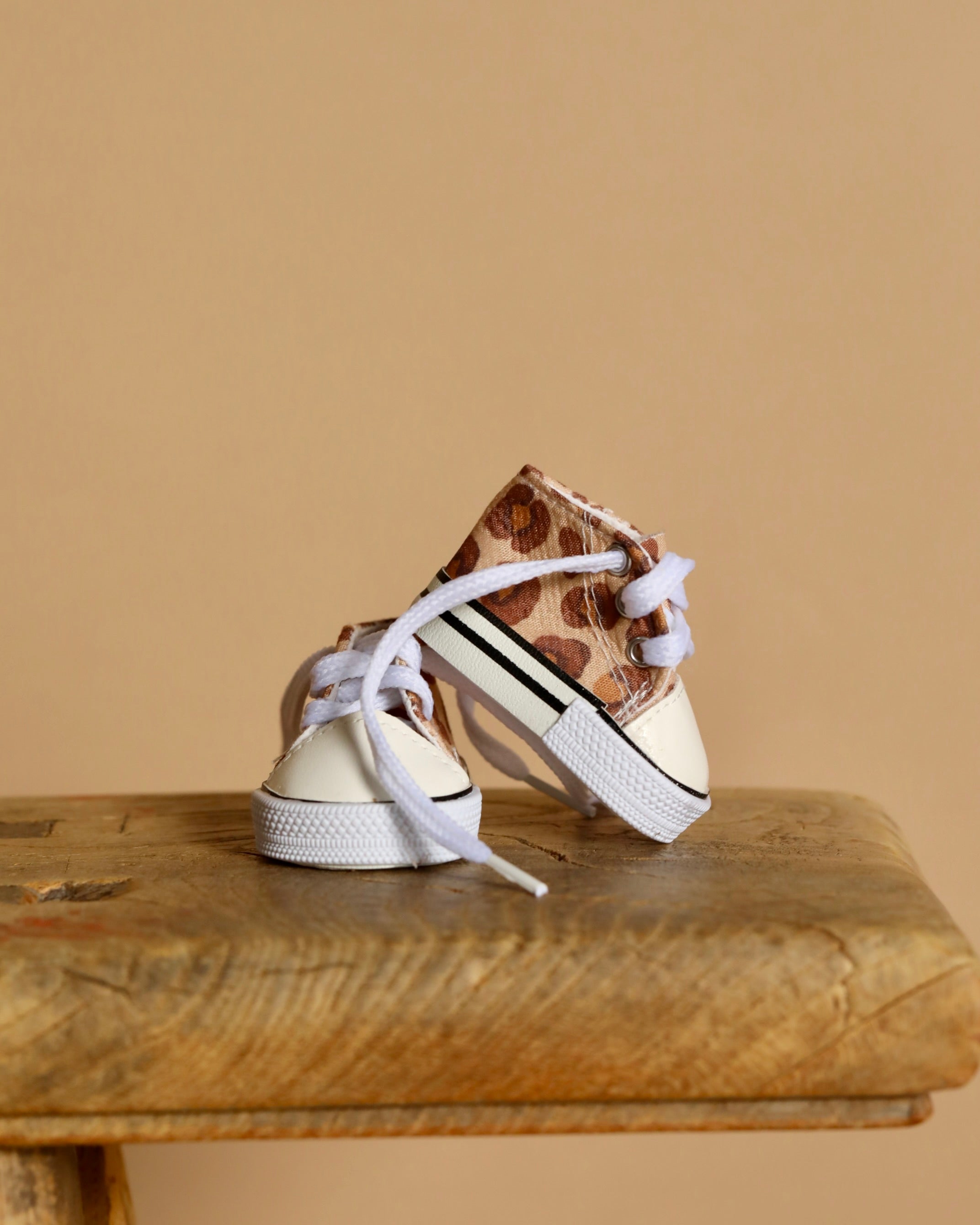 Minikane Doll Shoes | Converse Style Leopard Print Sneakers