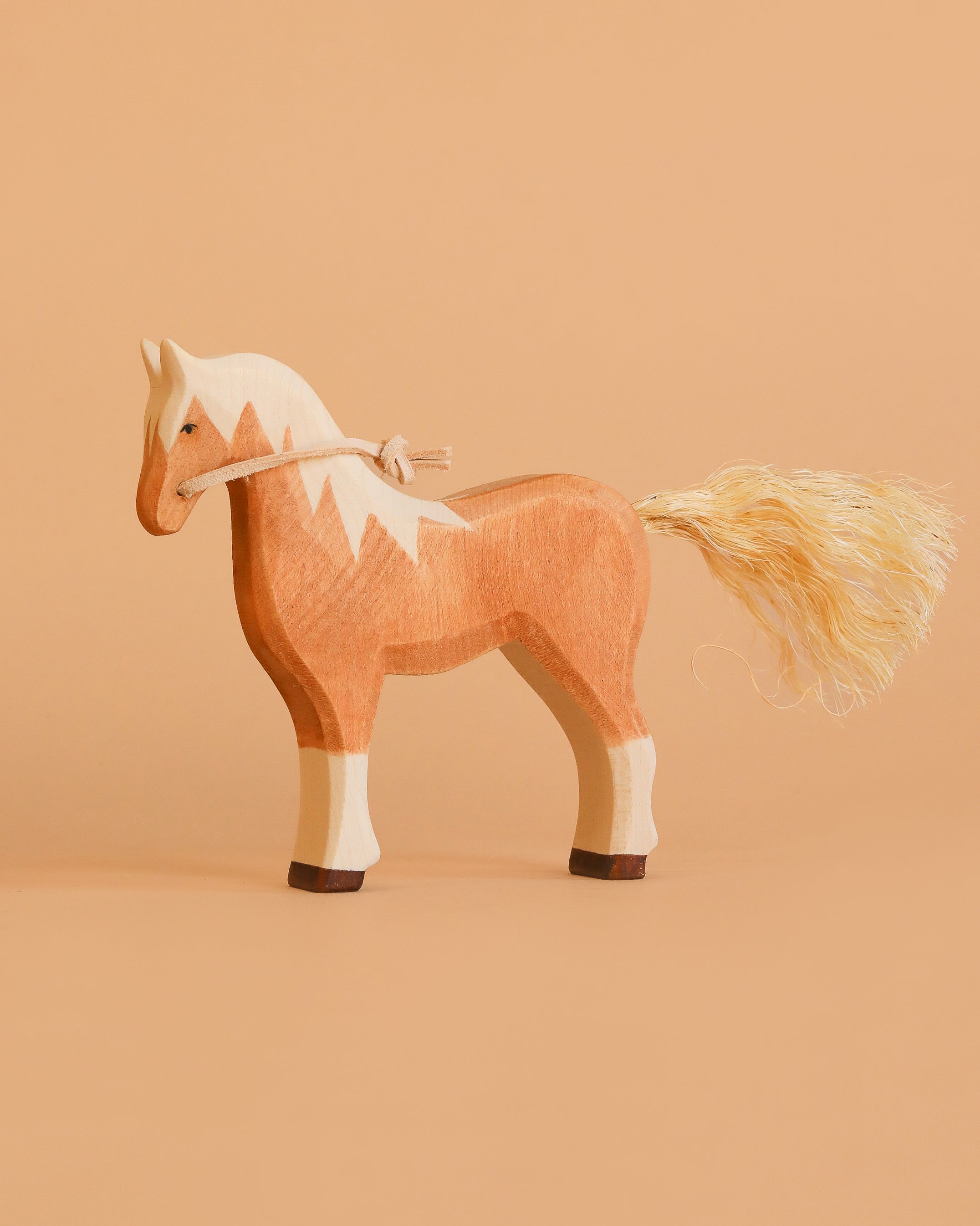 Bumbu Handmade Wooden Blonde Horse