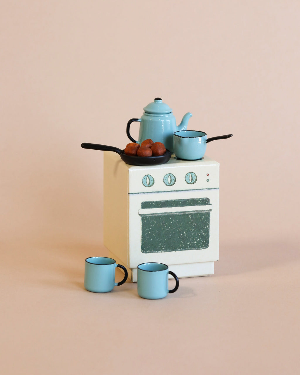 Maileg Blue Kitchen with Rabbit Set