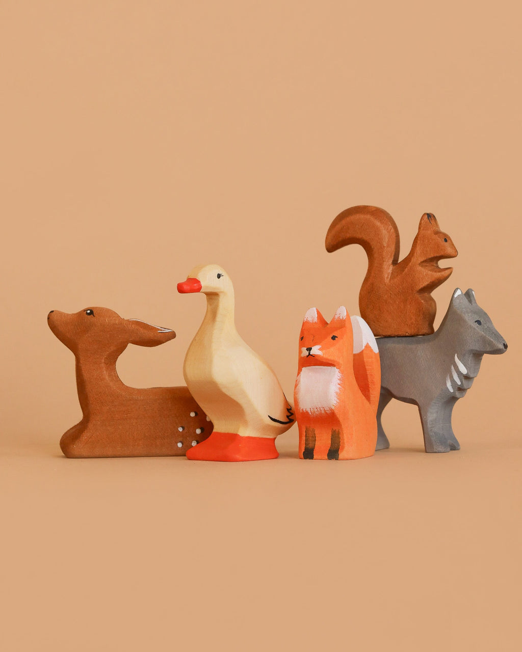 Bumbu Handmade Wooden Woodland Animals Set