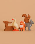 Bumbu Handmade Wooden Woodland Animals Set