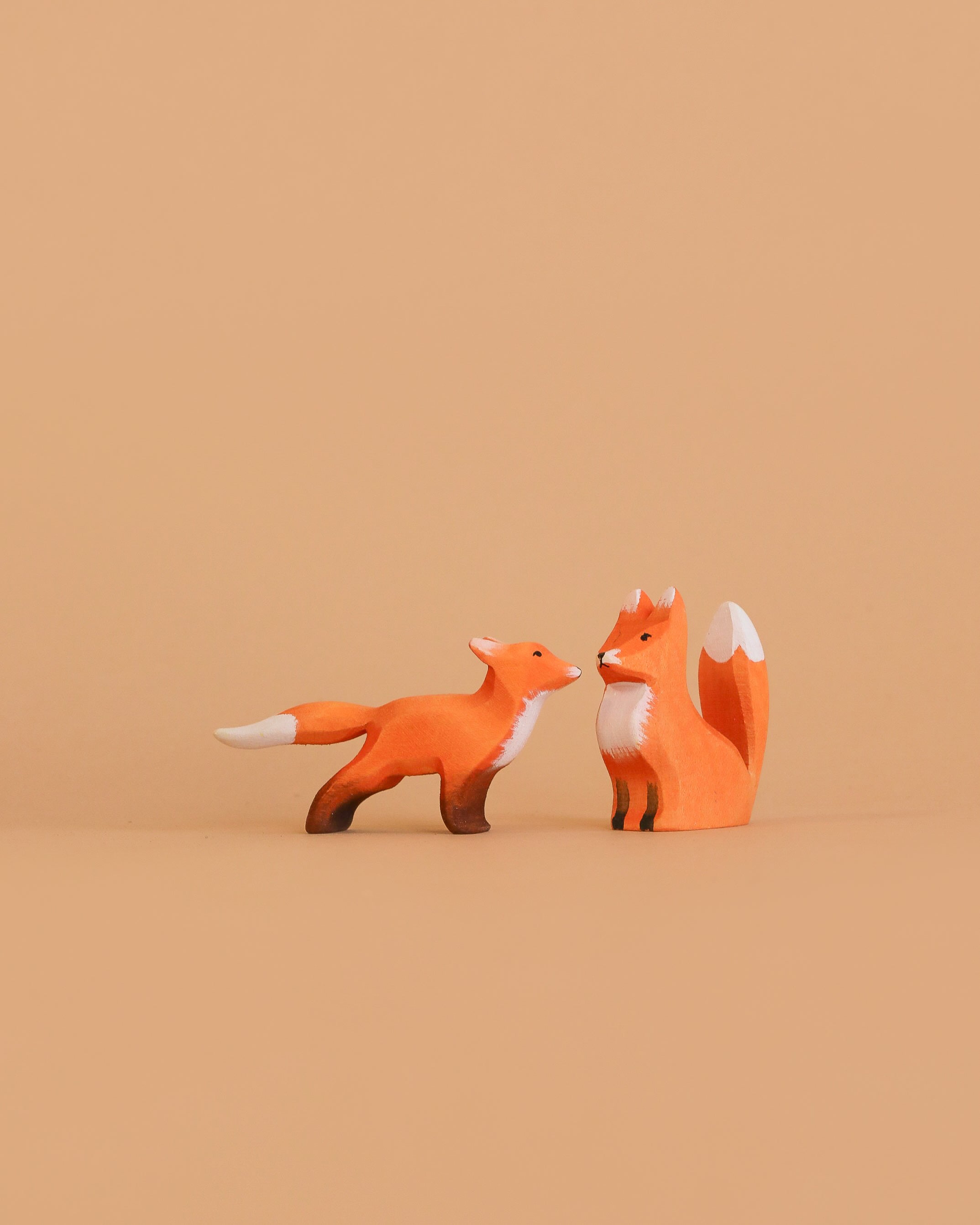 Bumbu Handmade Wooden Fox Set