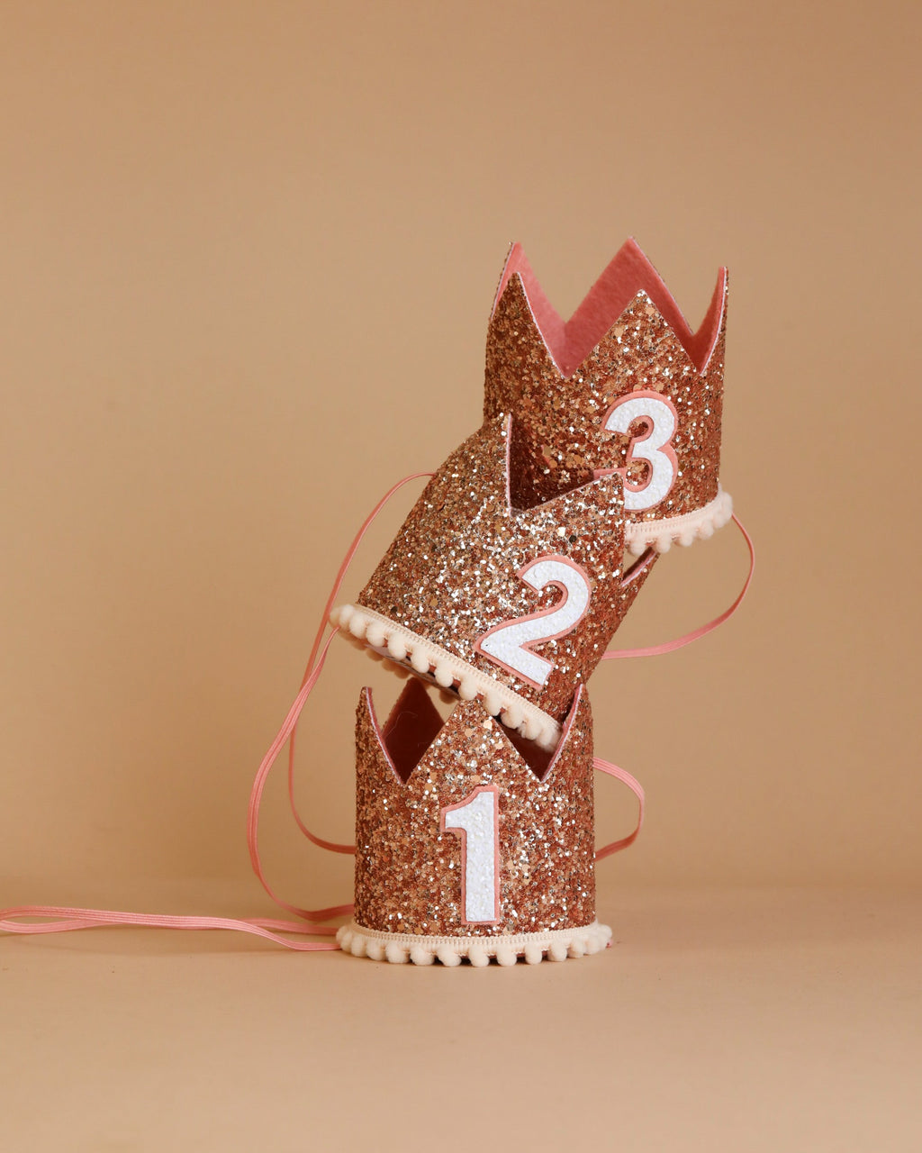 Felt Crown - Rose Gold Glitter