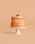 Maileg Party Cake and Cake Stand, Mouse - Off White