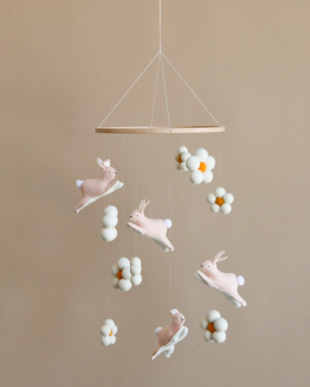 Handmade Mobile - Jumping Bunnies - Final Sale