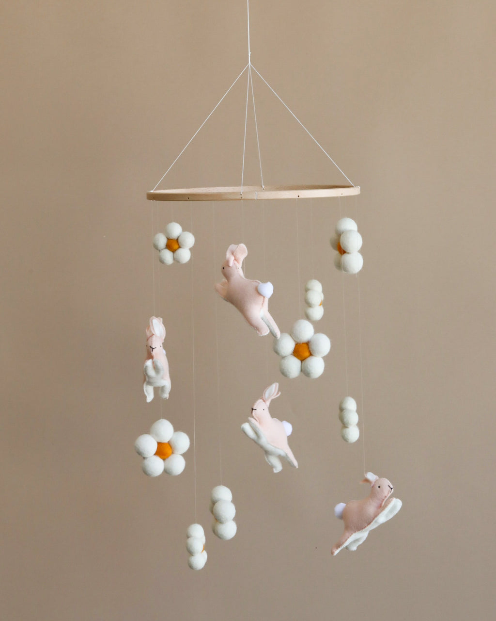 Handmade Mobile - Jumping Bunnies - Final Sale
