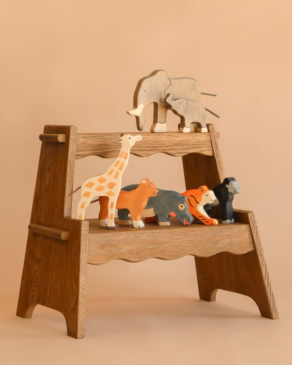 Holztiger Handmade Wooden Safari Animals Set