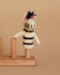 Felt Finger Puppet: Zebra