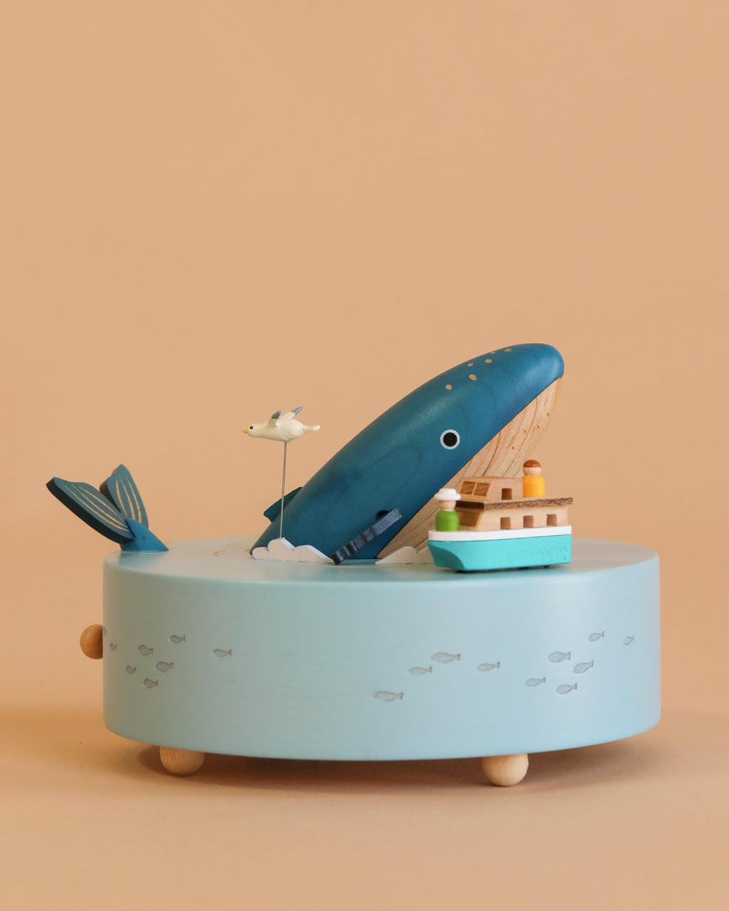 Wooden Whale Music Box