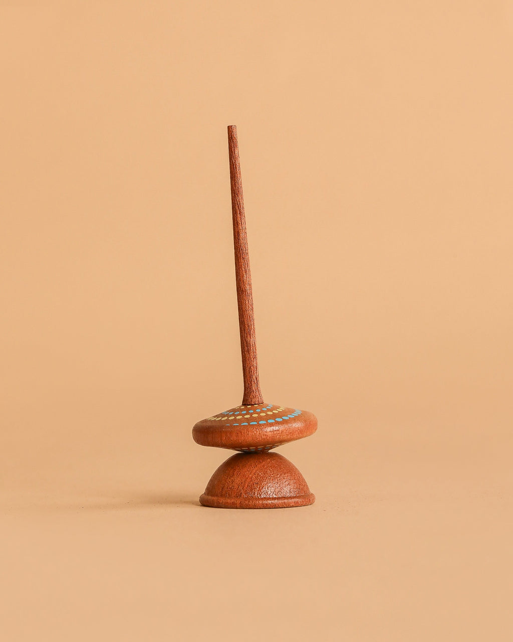 Wooderful Life 
Wooden Spinning Top - Long Stem, Dots