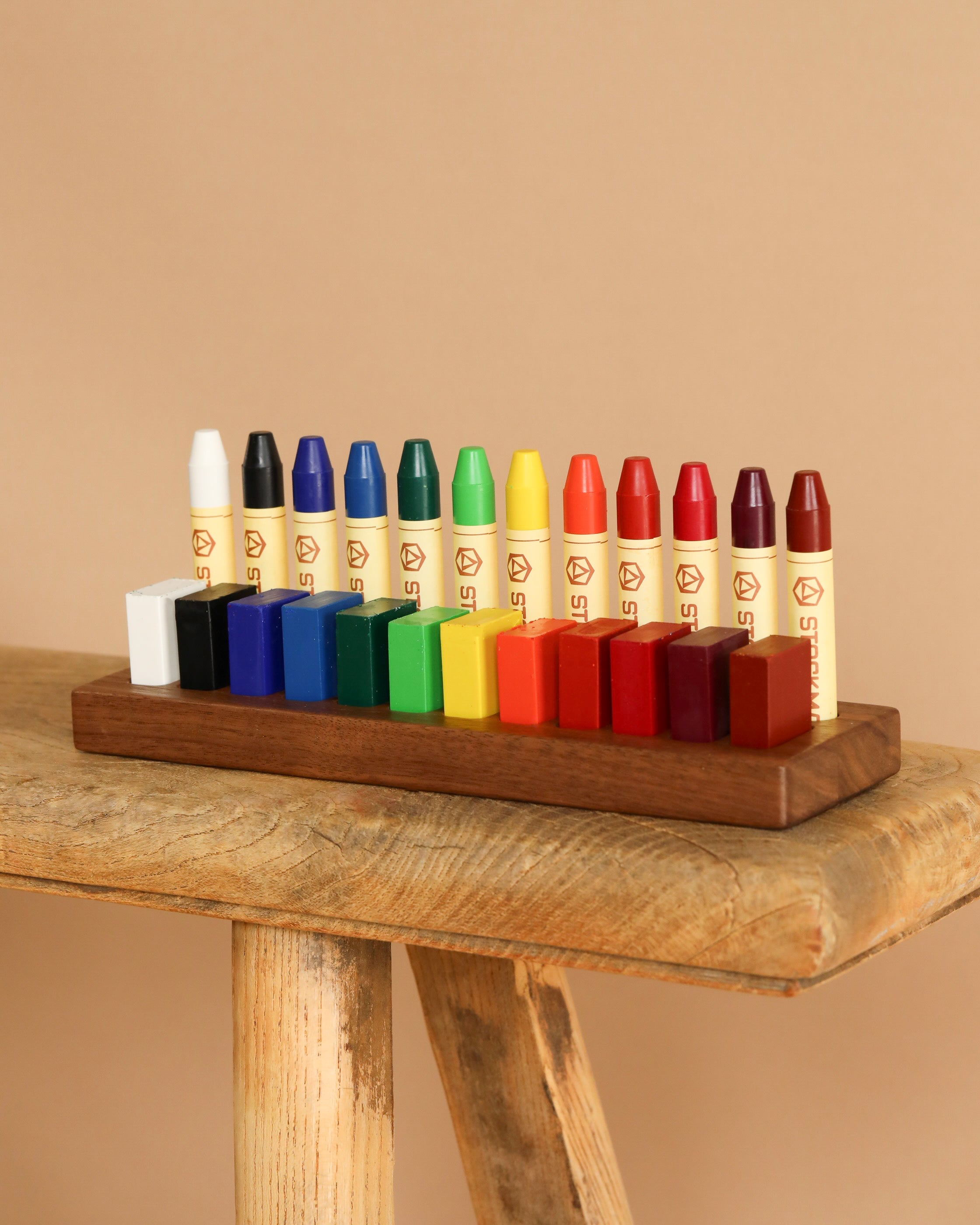 Stockmar Crayon Set With Wooden Organizer Tray