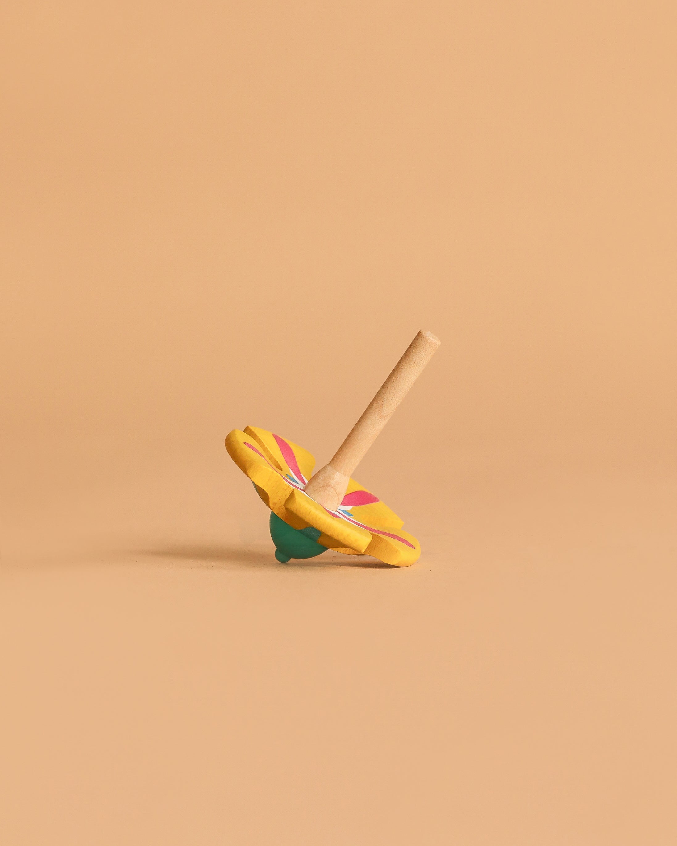 Wooderful Life 
Wooden Spinning Top - Yellow Flower