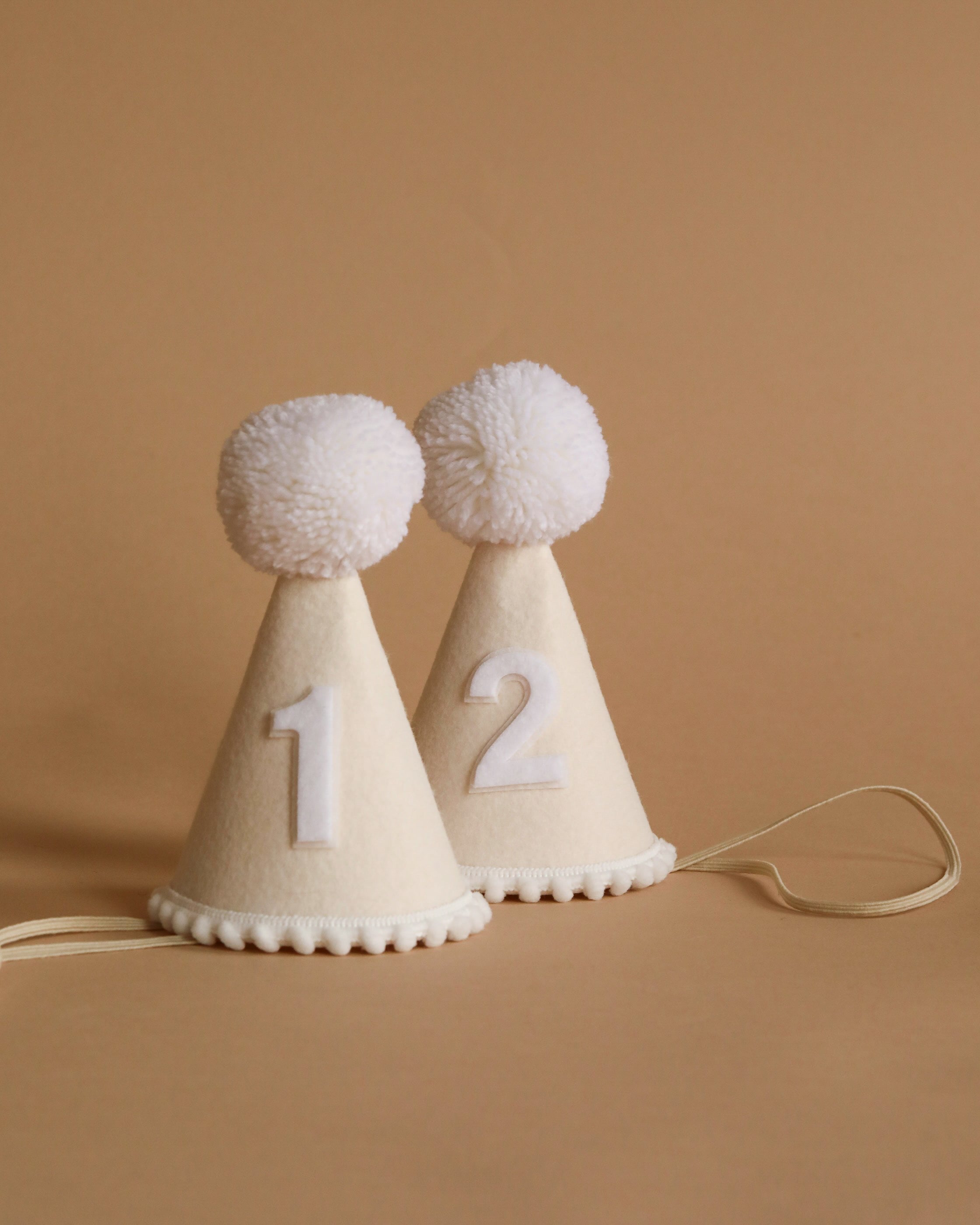 Party Hat - Linen and White