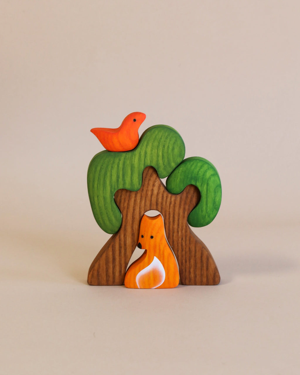 Handmade Wooden Tree with Fox