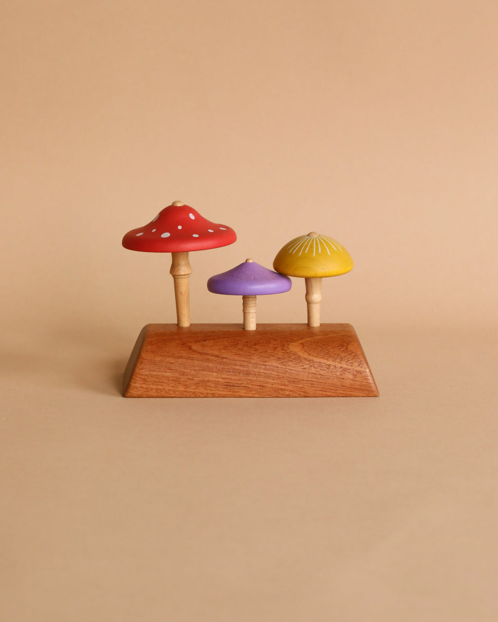 Wooderful Life Wooden Spinning Top Set - Mushroom