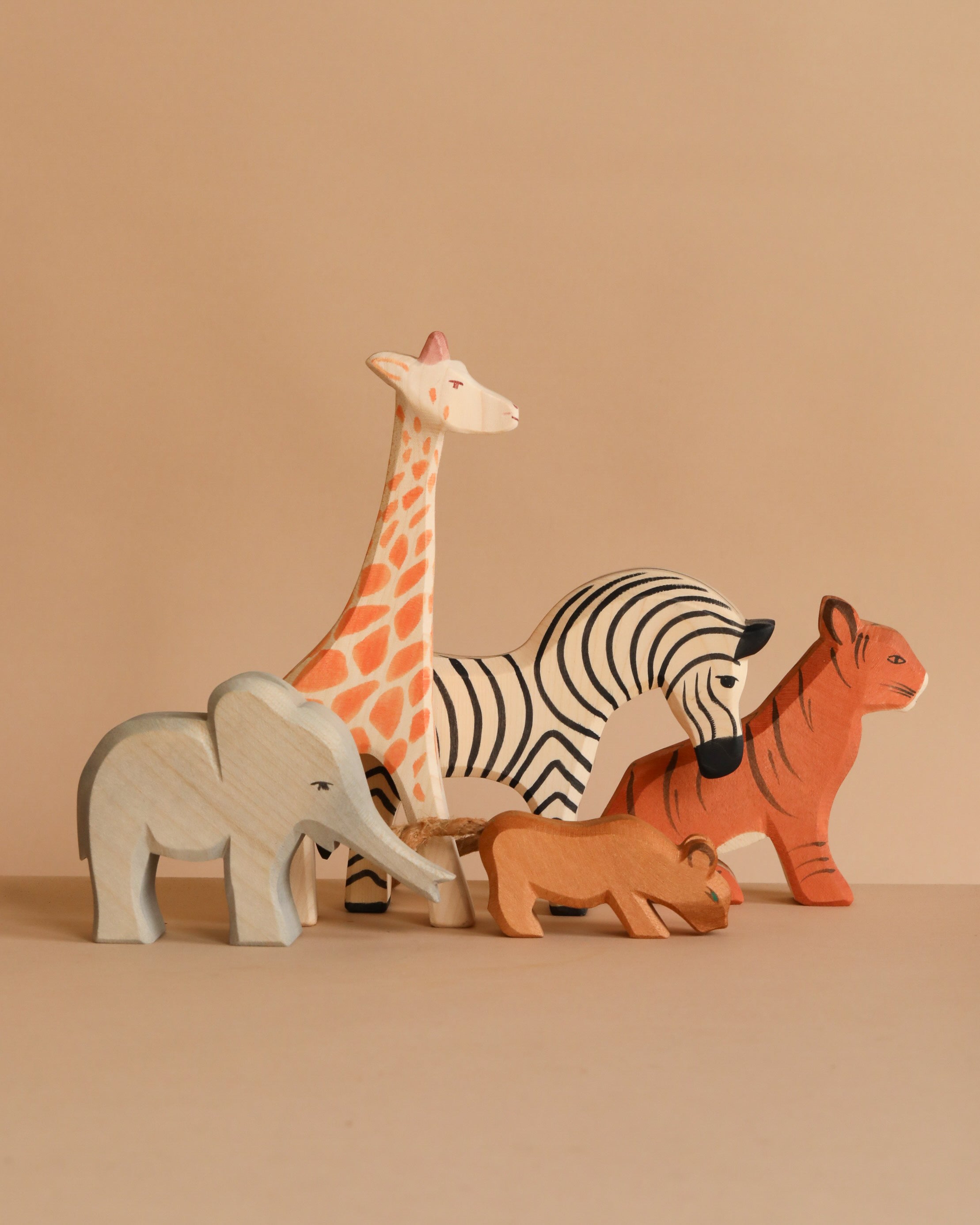 Ostheimer Handmade Wooden Safari Animals Set