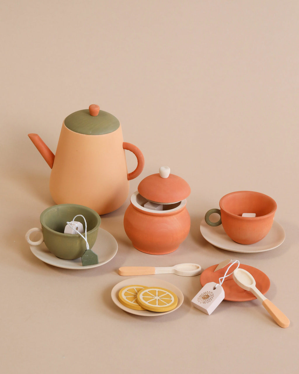 Sabo Concept Handmade Wooden Tea Set - Herbal