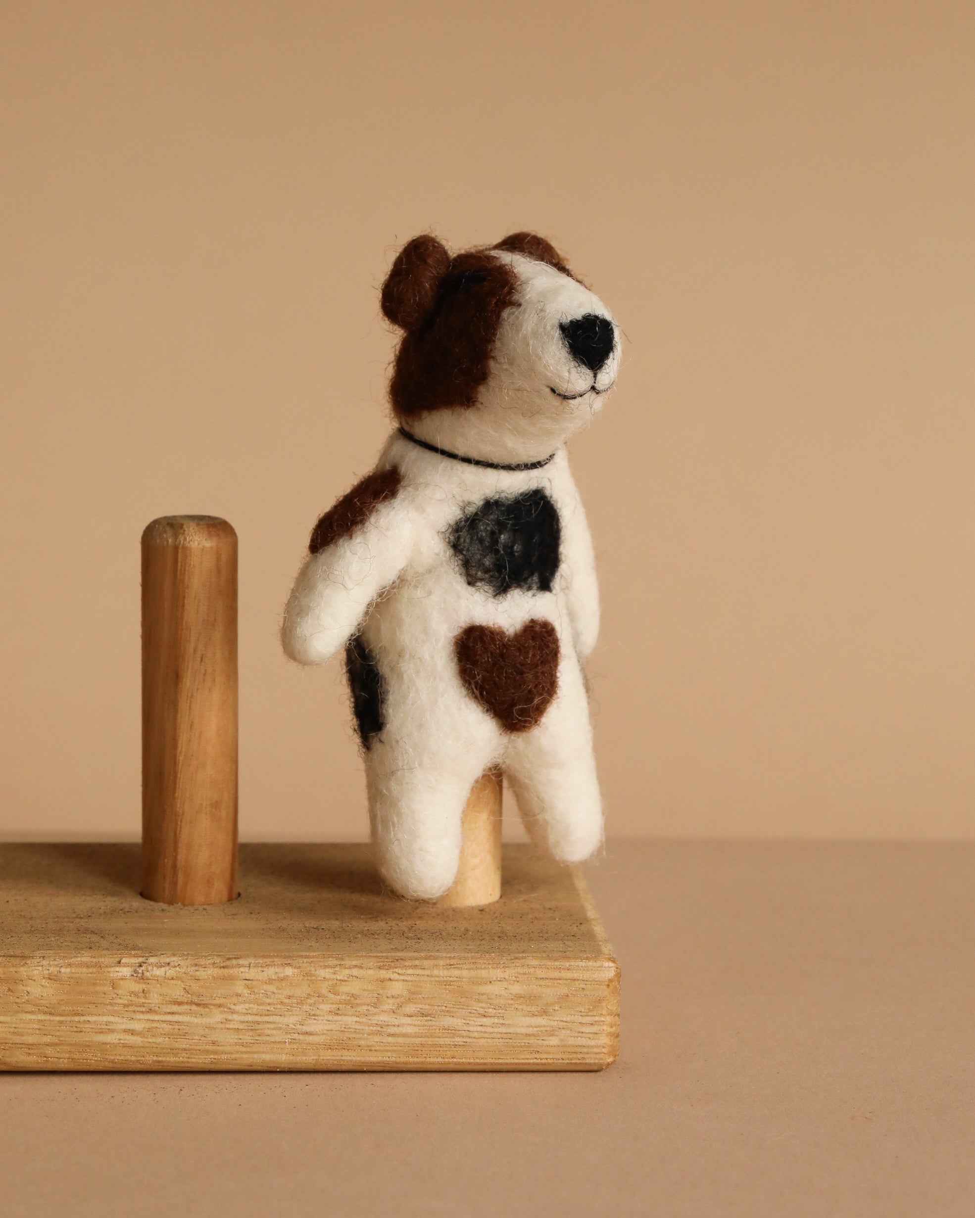 Felt Finger Puppet: Jack Russell Terrier Dog