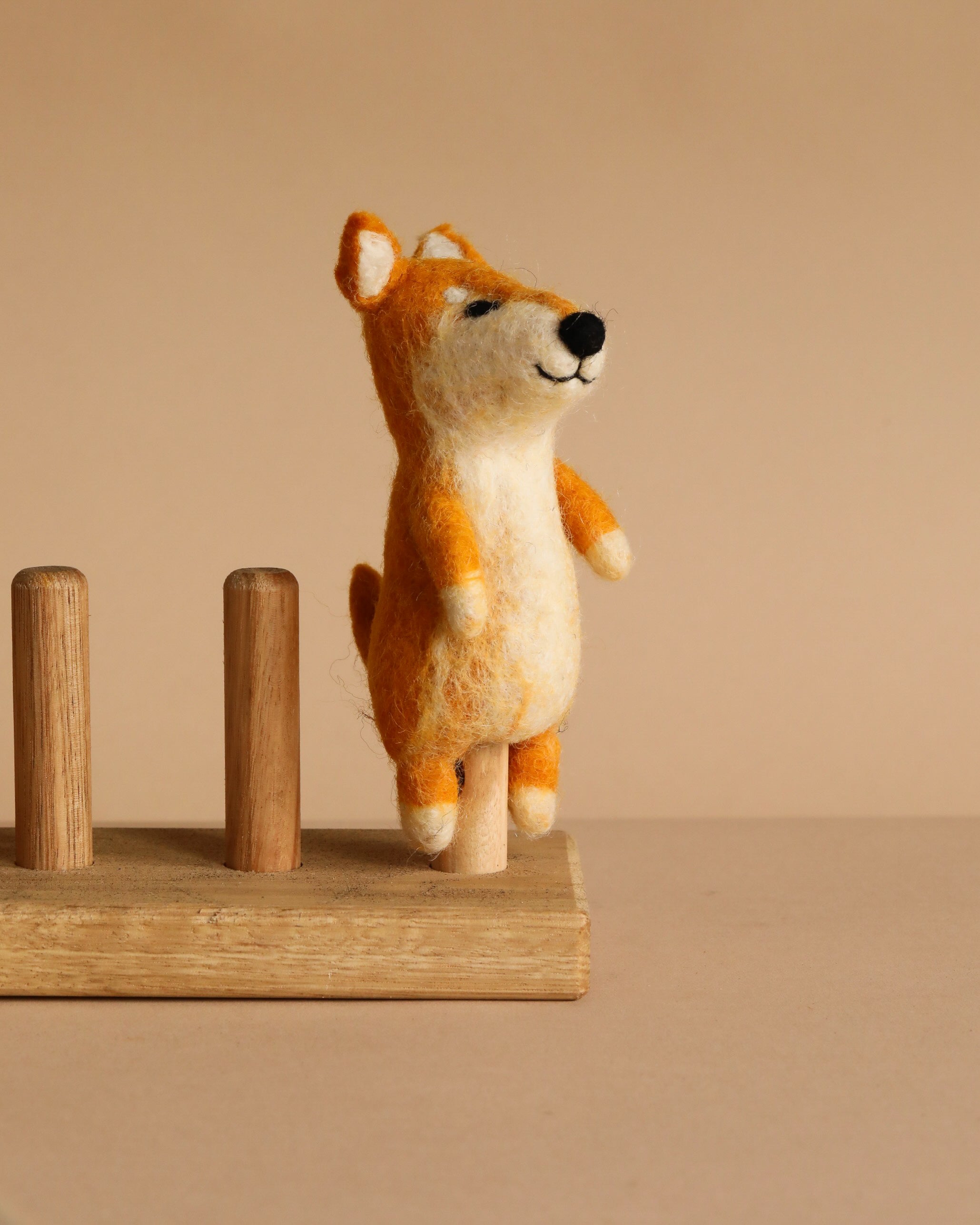Felt Finger Puppet: Shiba-Inu Dog