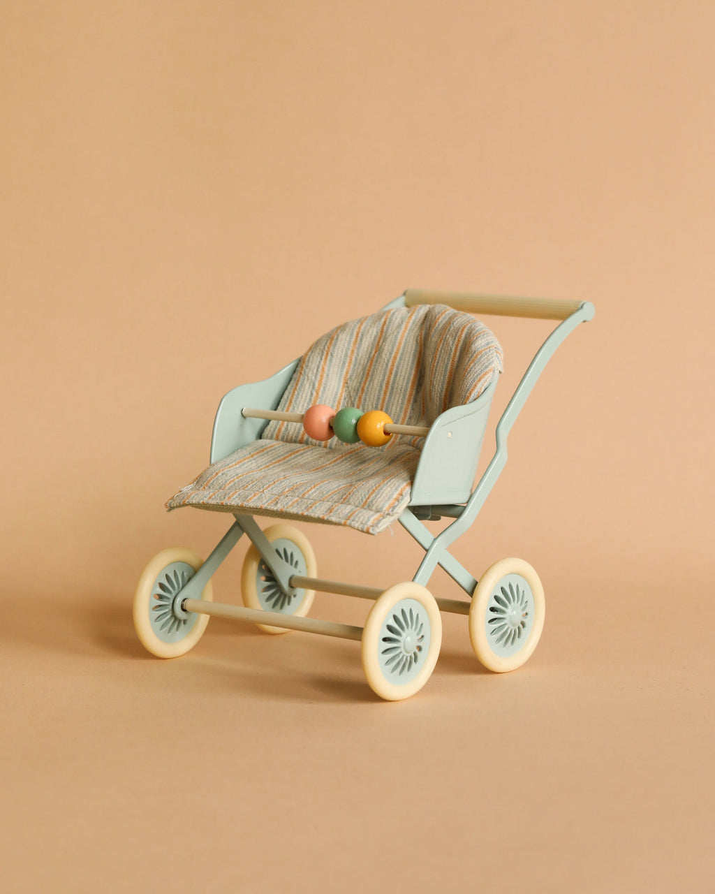 Maileg Stroller, Baby Mice - Blue