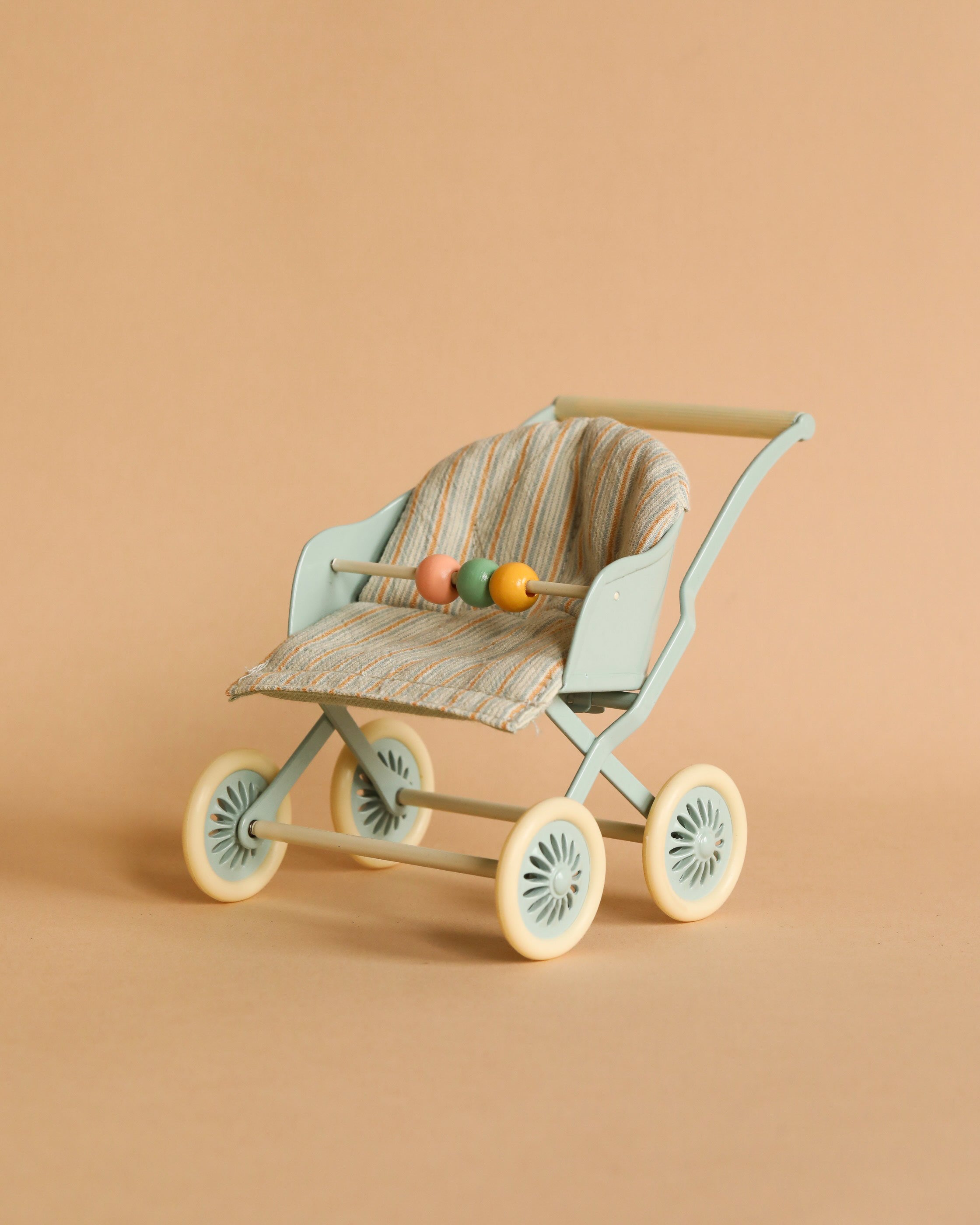 Maileg Stroller, Baby Mice - Blue