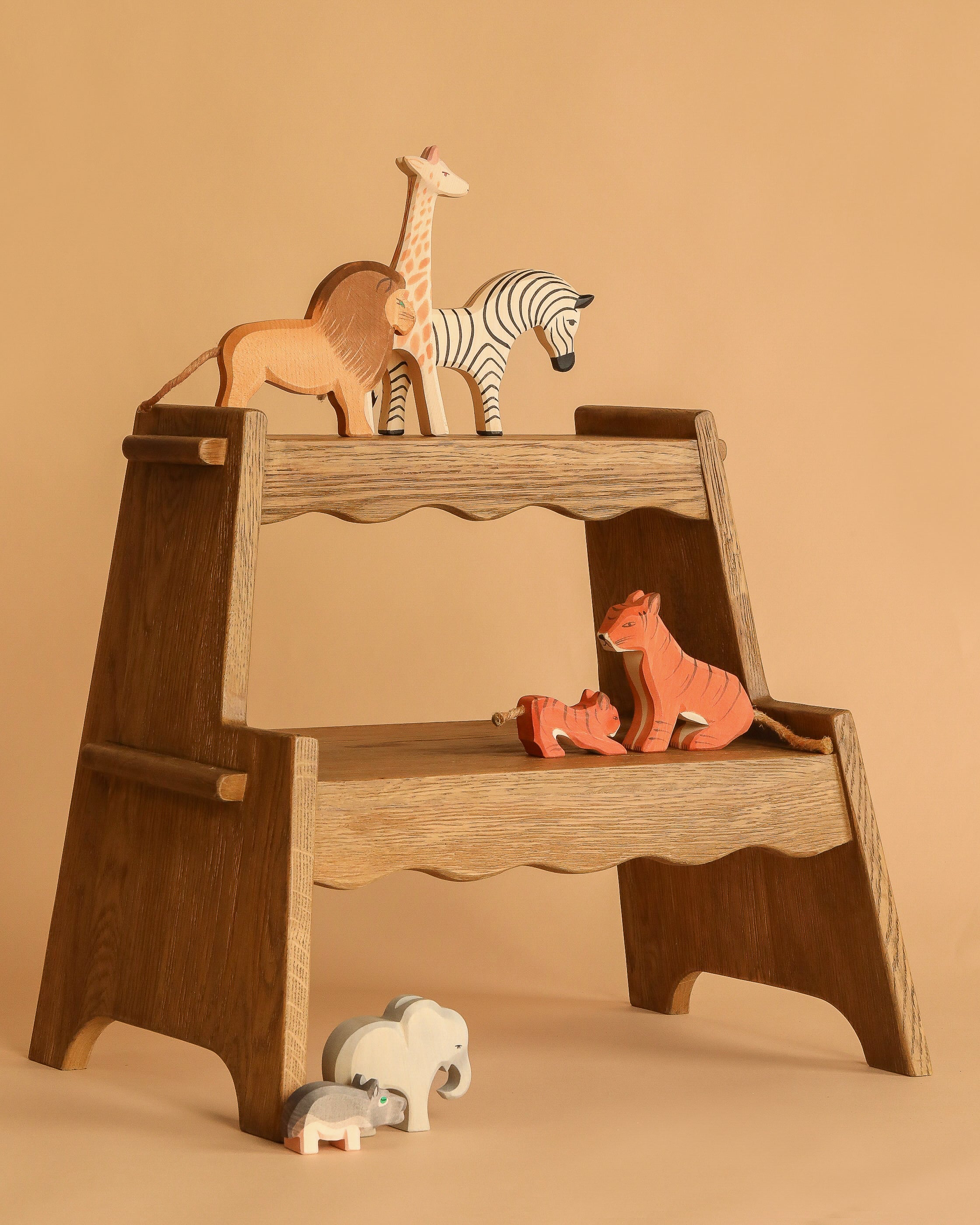 Ostheimer Handmade Wooden Safari Animals Set