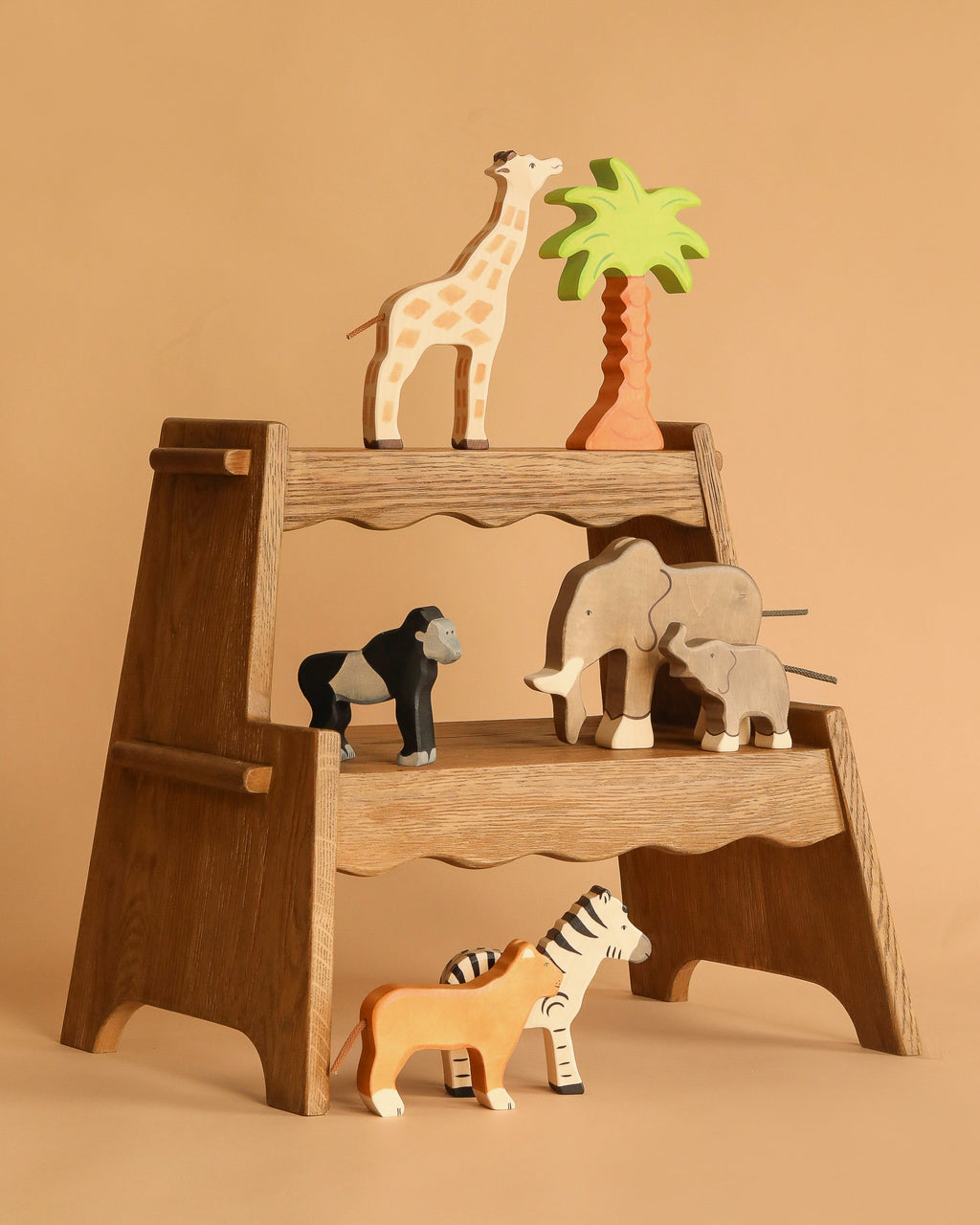 Holztiger Handmade Wooden Safari Animals Set