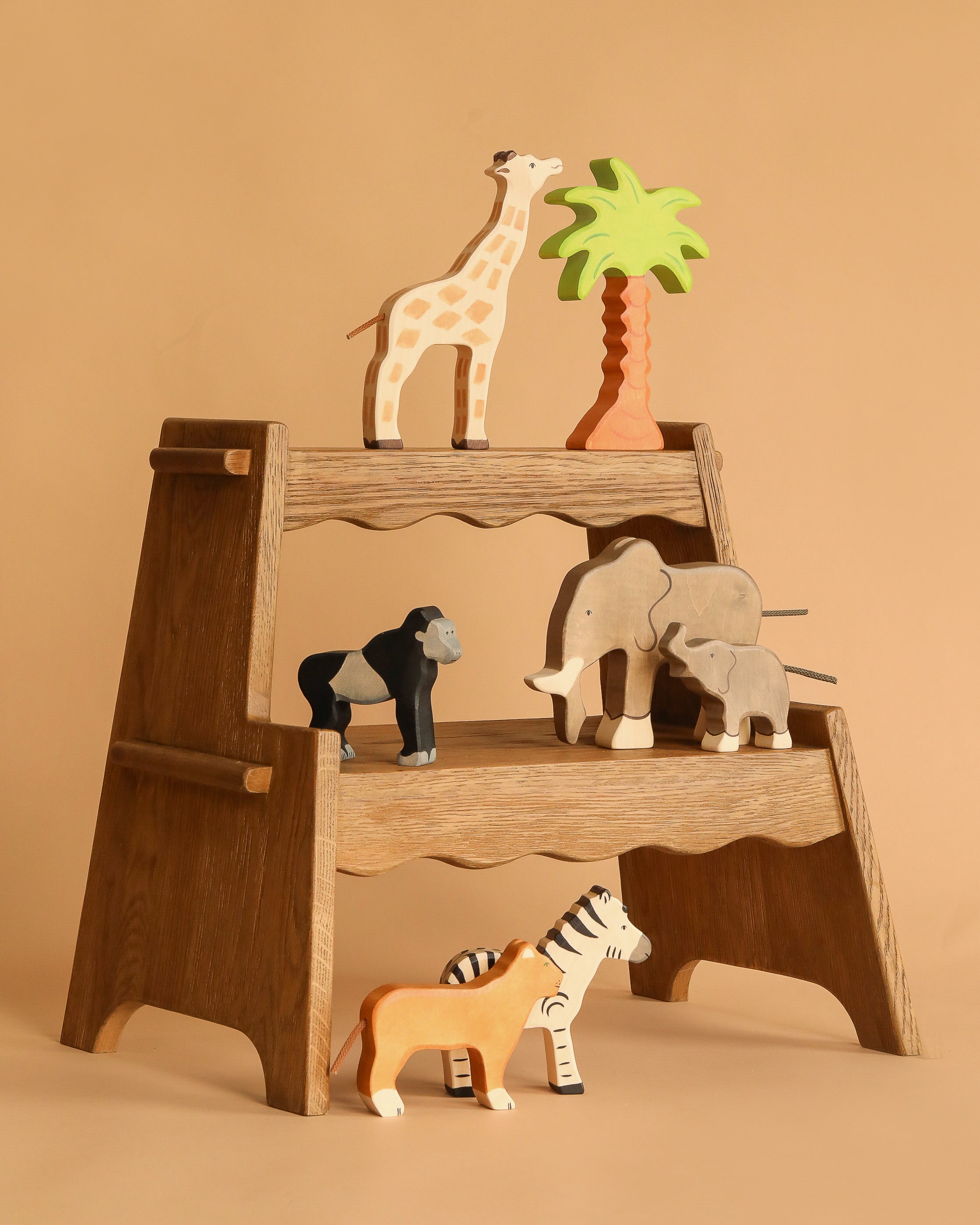 Holztiger Handmade Wooden Safari Animals Set