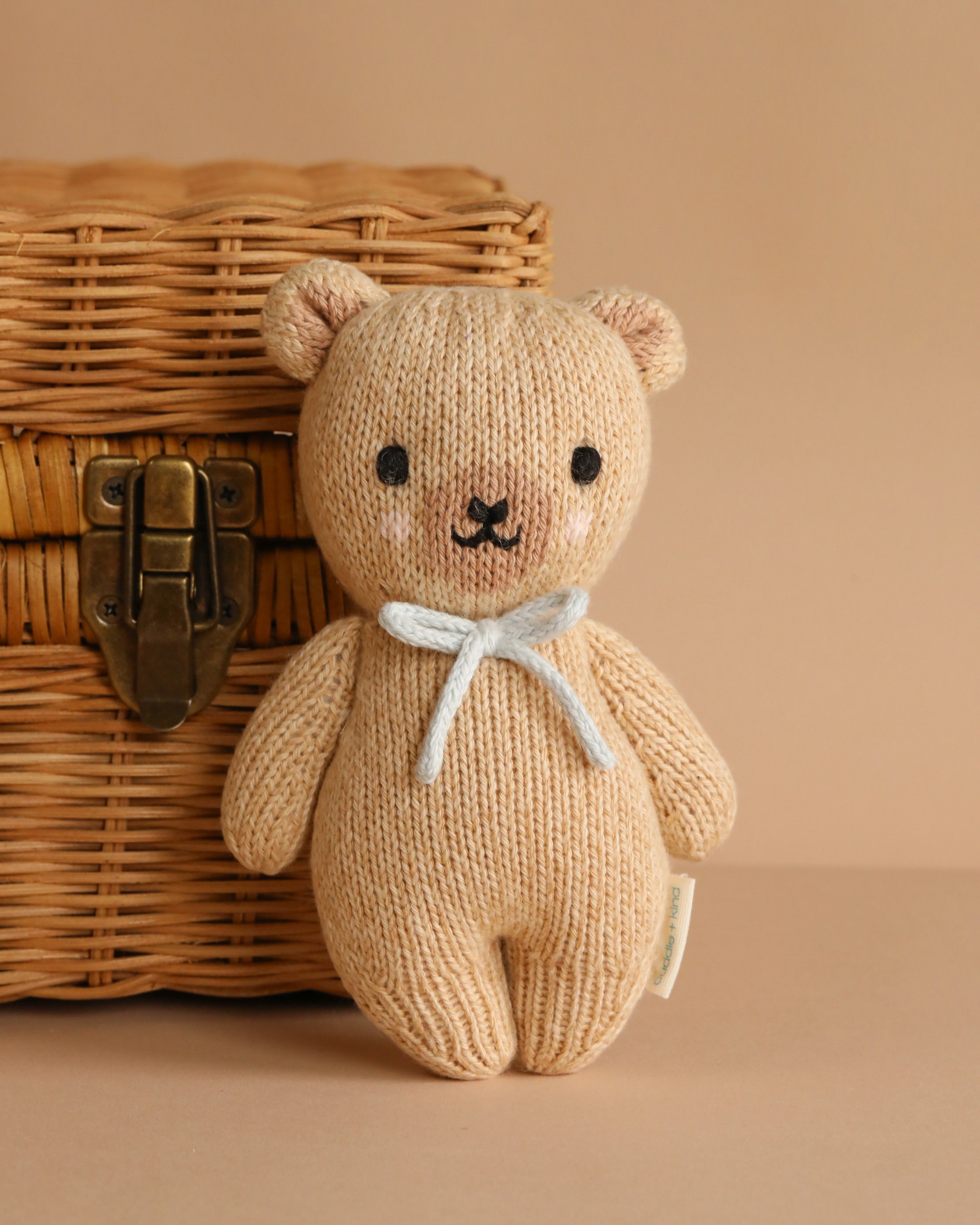 Cuddle + Kind Baby Honey Bear (Robin’s Egg Blue Bow)